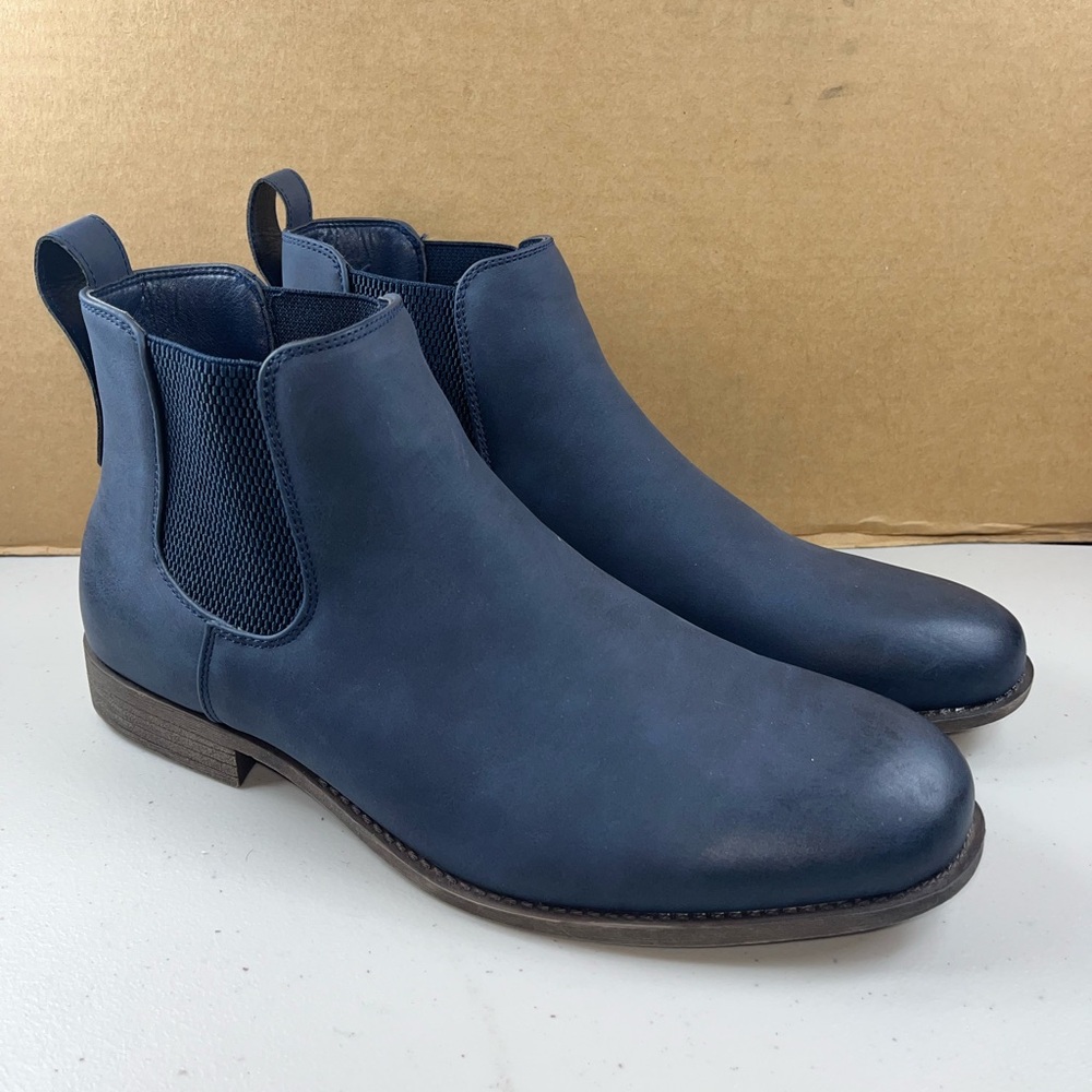 Men’s Toecap Chelsea Boots Size 12 Blue No Box New